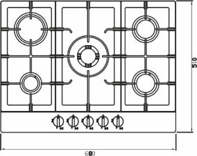 Cooktop Zurique a G�s 70Cm