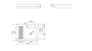 Cuba de Sobrepor com Saboneteira Grelha Marrom Fosco e Cromado - L.131.C.22
