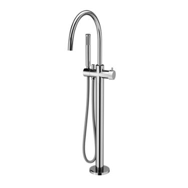 Misturador Monocomando de Piso com Ducha para Banheira Mix & Match Cromado