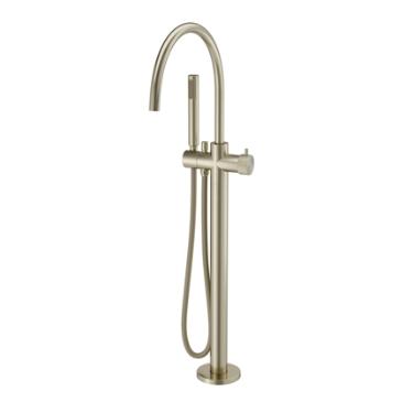 Misturador Monocomando de Piso com Ducha para Banheira Mix & Match N�quel Escovado