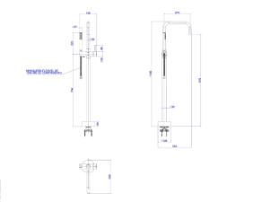 Misturador Monocomando de Piso para Banheira Quadrado Deca You Cromado