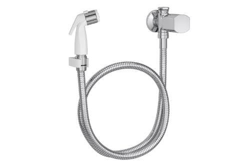 Ducha Higi�nica com Registro Gatilho Branco Liv Cromado