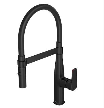 Misturador Monocomando para Cozinha de Mesa Level Motion Black Matte