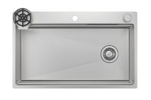 Cuba de Cozinha Retangular com Deck e Acess�rios Workstation Inox