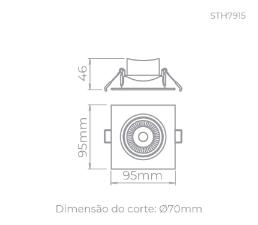 Embutido Direcion�vel Easy Mr 16 38� 3w 3000k Branco