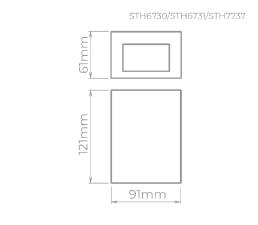 Arandela Effekt 2 Fachos Abertos 8w 3000k Preto