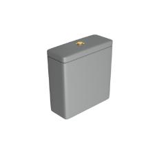 Caixa Acoplada com Acionamento Duo Quadra/Polo/Piano/Unic/Axis/Living Cinza Fosco e Gold - CD.21F.GL.86