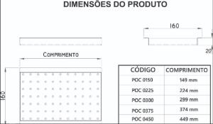 Porta Copos 30cm Inox