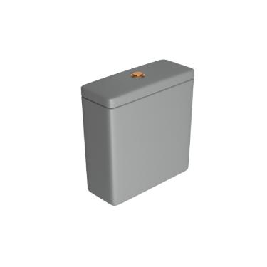 Caixa Acoplada com Acionamento Duo Quadra/Polo/Piano/Unic/Axis/Living Cinza Fosco e Red Gold - CD.21F.GL.RD.86
