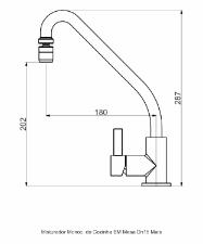 Misturador Monocomando para Cozinha de Mesa Mais Cromado