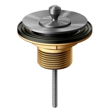 V�lvula de Escoamento Universal Arte com Tampa de Metal Grafite Escovado