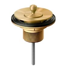 V�lvula de Escoamento Universal Arte com Tampa de Metal Ouro Escovado