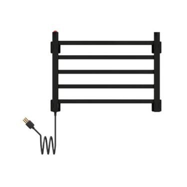 Toalheiro El�trico 5 Barras Delocatto Inox Preto Fosco 220 V