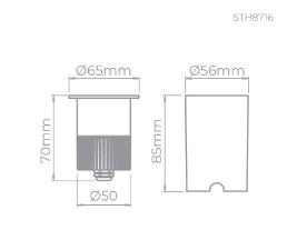 Embutido de Solo Fosco 12� 5w 3000k Preto