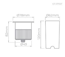 Embutido de Solo Fosco 30� 10w 3000k Preto