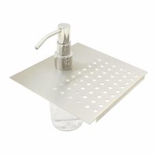 Dispenser para Sab�o Liquido e Apoio de Esponja 15cm Inox