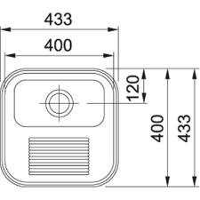 Tanque Monobloco Franke 40x40 cm