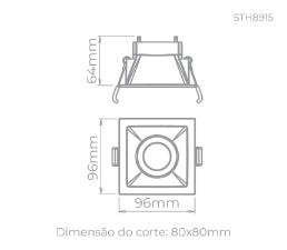 Embutido Direcion�vel Square Mr 16 Branco