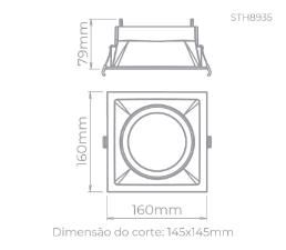 Embutido Direcion�vel Square Ar111 20w Branco