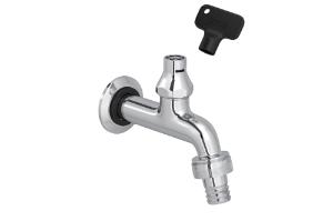 Torneira de Parede para uso Restrito Jardim tanque e Mangueira Cromado