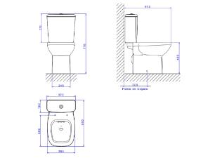 Bacia para Caixa Acoplada Flex Branco - P.380.17