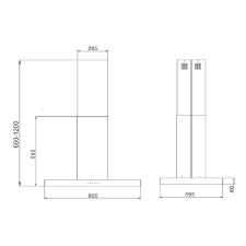 Coifa de Ilha Touch Glass 220V