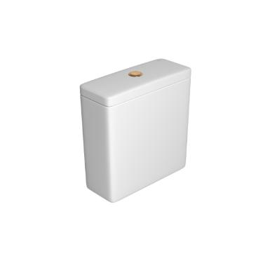 Caixa Acoplada com Acionamento Duo Quadra/Polo/Piano/Unic/Axis/Living Branco e Gold Matte - CD.21F.GL.MT.17