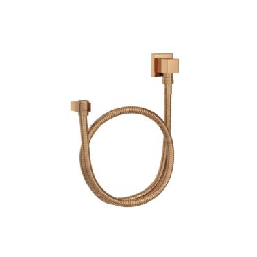 Kit Flex�vel Quadrado com Suporte para Ducha Manual Red Gold