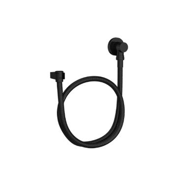 Kit Flex�vel Redondo com Suporte para Ducha Manual Black Noir