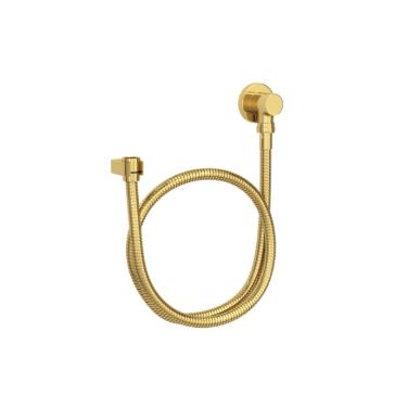 Kit Flex�vel Redondo com Suporte para Ducha Manual Gold