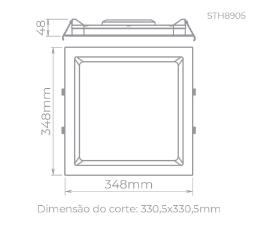 Painel de Embutir Deep 30w 3000k Branco