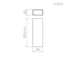 Arandela Wall Mini 2 Fachos Abertos 5w 3000k Preto