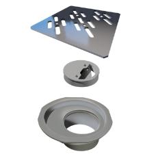 Grelha 10 x 10 Para Caixa Sifonada Pvc com Tampa Elleve Inox