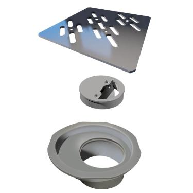 Grelha 10 x 10 Para Caixa Sifonada Pvc com Tampa Elleve Inox