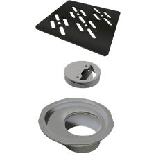 Grelha 10 x 10 Para Caixa Sifonada Pvc com Tampa Inox Preto Fosco