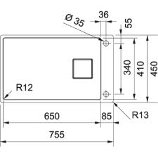 Cuba Onyx Franke 75,5x45 cm