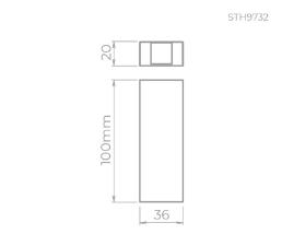 Arandela Wall Mini 2 Fachos Fechados 5w 3000k Preto