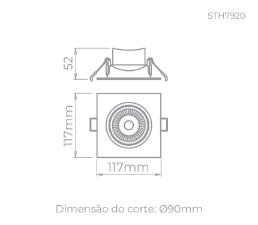 Embutido Direcion�vel Easy Par 30� Par 20 7w 3000k Preto