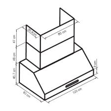 Coifa de Parede Alpha 125cm Inox
