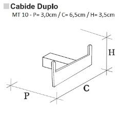 Cabide Duplo Metric Cromado