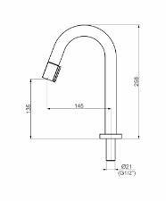 Torneira para Lavat�rio de Mesa Bica Baixa Open Preto Fosco