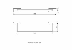 Porta Toalha Rosto Barra Dom Cromado