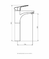 Misturador Monocomando para Lavat�rio de Mesa Bica Alta Led Cromado