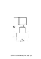 Acabamento para Registro Base Deca 1/2 e 3/4 e 1 Dom Preto Fosco