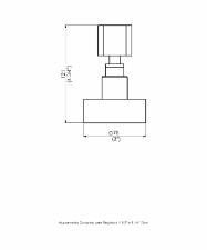 Acabamento para Registro Base Deca 1 1/2 e 1 1/4 Dom Preto Fosco