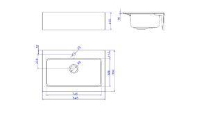 Cuba de Embutir para Cozinha Branco - L.1671.17