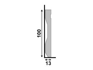 Rodap� 102 Branco 10 cm
