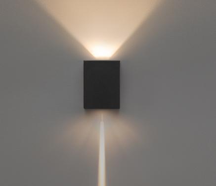 Arandela Effekt 1 Facho Aberto 8w 3000k Preto