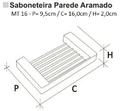 Saboneteira Retangular Metric Cromado