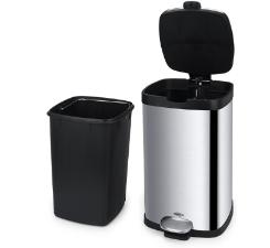 Lixeira com Pedal e Balde 12L Inox